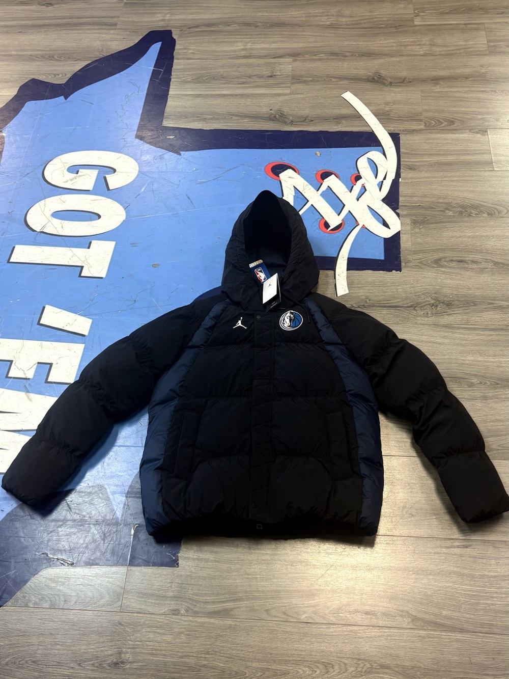 Jordan x NBA Dallas mavericks Black Puffer Jacket